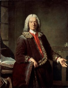 詩人と悲劇のプロスパージョリョードクレビヨンの肖像画、1746 作： Jacques Andre Joseph Camelot Aved