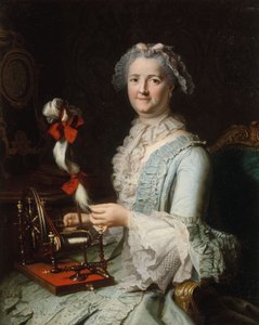 シャルダンの2番目の妻、フランソワーズ＝マリー・プジェの肖像と推定される、1760年頃（油彩・カンヴァス） 作： Jacques Andre Joseph Camelot Aved