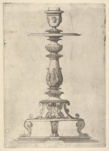 ローソク足のデザイン、1548-49。 作： Jacques Androuet Du Cerceau