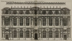 1576年に公開されたピエールレスコットのファサード 作： Jacques Androuet Ducerceau