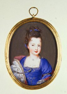 ルイーズ・スチュアート王女のミニチュア、1700年頃 作： Jacques Antoine Artaud