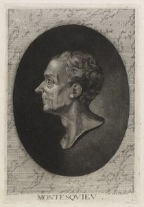 ジャン＝バティスト・ド・グラテループ、1768年に刻まれたモンテスキュー（メゾチントによるスティプルエッチング） 作： Jacques Antoine Dassier