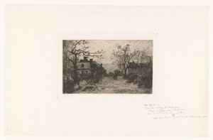 人影のある村の通り 作： Jacques Barthélemy Appian (Adolphe)