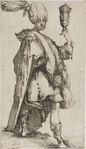 三人のマギ：バルタザール、シバの王 作： Jacques Bellange