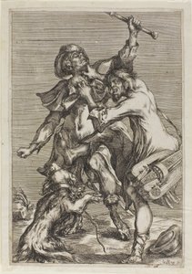 闘う二人の乞食 作： Jacques Bellange