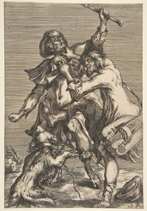 2つの格闘乞食、1612-16。 作： Jacques Bellange