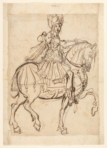 馬に乗って右に乗る将軍 作： Jacques Bellange