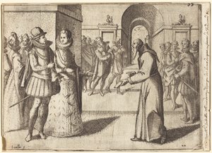 バイエルン王の謝意を伝えるカプチン会修道士［表面］ 作： ジャック・カロ