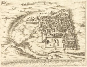 エルサレム市の航空写真 作： Jacques Callot