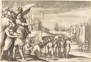 2つの要塞への攻撃、c。 1614年。 作： Jacques Callot