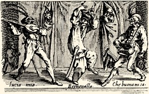 Balli di Sfessania - Jacomo Callotの銅版画より。