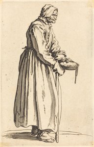 パンを持った物乞いの女 作： Jacques Callot