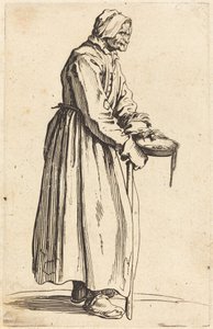 パンを持った物乞いの女 作： Jacques Callot