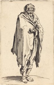 裸の頭と足の乞食、1622年頃 作： Jacques Callot