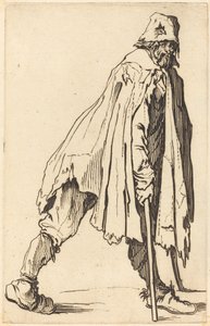 松葉杖と帽子をかぶった乞食 作： Jacques Callot