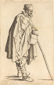 鍋を持った物乞い、c。 1622年。 作： Jacques Callot