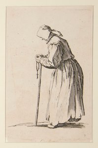 The Beggars (La mendiante aux rosaire) のロザリオを持った物乞いの女性 作： Jacques Callot