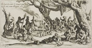 ジプシーのキャンプ場：祝宴の準備 作： Jacques Callot