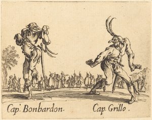 キャップ。 ボンバルドンとキャップ。 グリロ、c。 1622年。 作： Jacques Callot