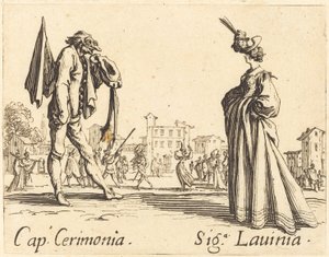 キャップ。CerimoniaとSiga.ラヴィニア、1622年頃 作： Jacques Callot