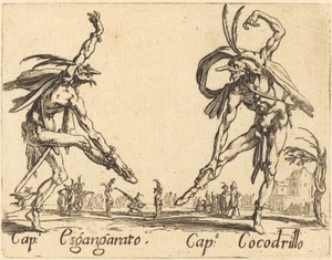 なし エスガンガラトとキャップ。 クロコダイル 作： Jacques Callot