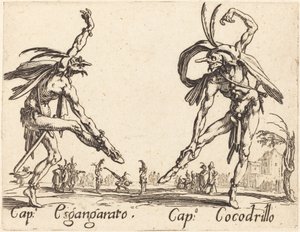 チャプ。 スガンガラトとキャップ。 ワニ、c。 1622年。 作： Jacques Callot