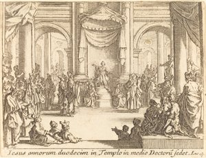 医者と論争するキリスト 作： Jacques Callot