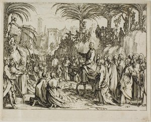 キリストのエルサレム入城（『新約聖書』より 作： Jacques Callot