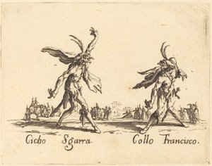 シチョ・スガラとコロ・フランシスコ 作： Jacques Callot