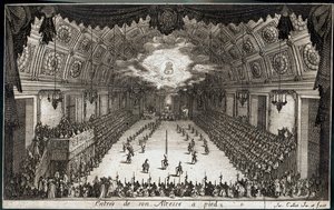 バリエールでの戦闘：ロレーヌ公シャルル4世殿下の徒歩入場（エングレーヴィング） 作： ジャック・カロ