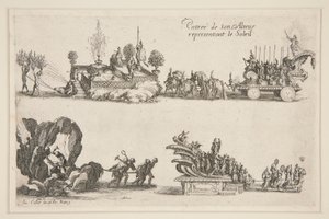 喧嘩？ 障壁、太陽を表す殿下 (チャールズ 4 世) の入場 作： Jacques Callot
