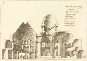 聖墳墓教会の断面図 作： Jacques Callot