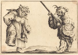 リュートを持つダンサー 作： Jacques Callot