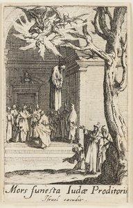 ユダの死（『使徒の殉教』より第14版 作： Jacques Callot