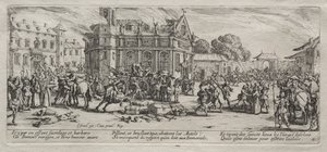 修道院の荒廃。 作： Jacques Callot