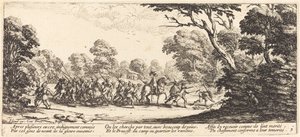 犯罪者兵士の発見、1633年頃。 作： Jacques Callot