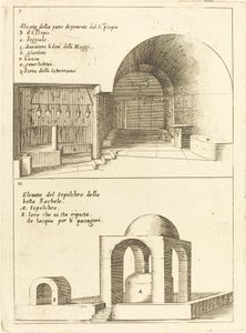 聖なる飼い葉桶とレイチェルの墓の立面図 作： Jacques Callot