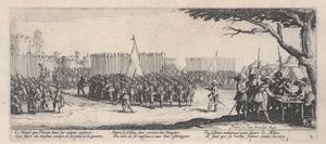 「戦争の悲惨さ」からの軍隊（L&39;Enrôlementdestroupes）の登録 作： Jacques Callot
