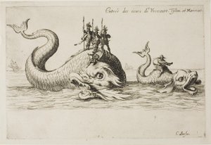 Mmのエントリ。 ド・ヴロンクール、タイロン、マリモント (『結界での戦闘』より) 作： Jacques Callot