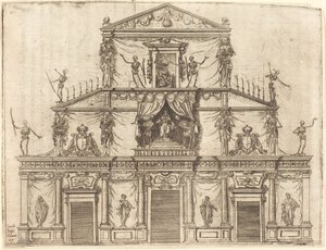 サン・ロレンツォのファサード、フィレンツェ、1612年。 作： Jacques Callot
