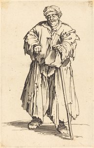 目を伏せた太った乞食、c。 1622年。
