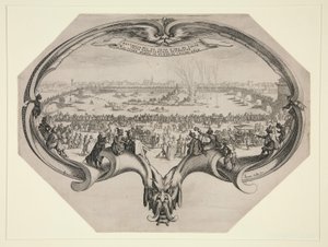 1619 年 7 月 25 日、アルノ川のフィレンツェの染織業者の祭り。 作： Jacques Callot