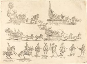 山車と参加者 作： Jacques Callot