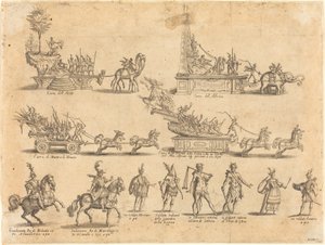 山車と参加者 作： Jacques Callot