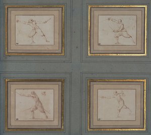 剣士の4つの研究、1766-69 作： Jacques Callot