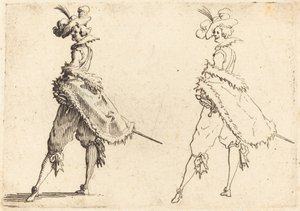 横から見た紳士 作： Jacques Callot