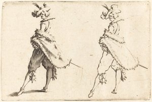 側面から見た紳士、c。 1622年。 作： Jacques Callot