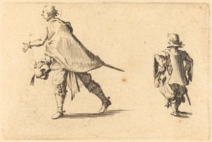 紳士と彼のページ、c。 1622年。 作： Jacques Callot