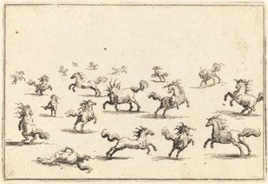 走る馬 作： Jacques Callot