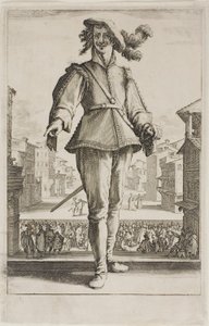 フィレンツェでデザインされたさまざまなシーンからの狩猟鳥 作： Jacques Callot